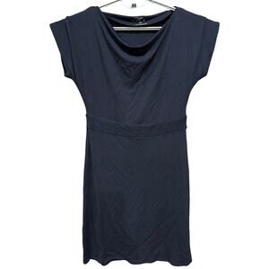 A to Z Black Cowl Neck Dress Womens Size S Minimalist Chic LBD Elevated Basics
